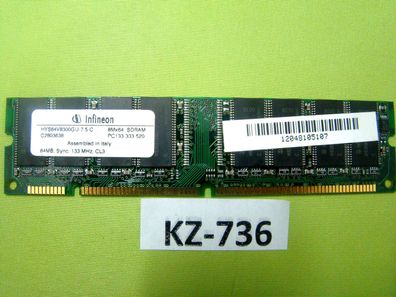 Infineon HYS64V8300GU-7.5-C 1x64MB 133MHz SDRAM; AS1-27 #Kz-736