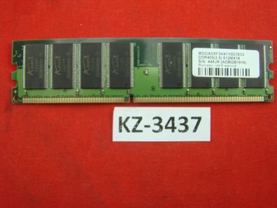 512MB Adata DDR1 RAM PC3200 400MHz CL2.5 MDOAD5F3H41Y0D1E02 Speicher Memory