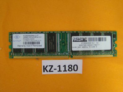 Nanya DDR 256 MB NT256D64S88B1G-5T PC3200 400 MHz #Kz-1180