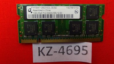 1 GB DDR2-RAM PC2-5300S für Notebooks 'Qimonda HYS64T128021EDL-3S-B2'