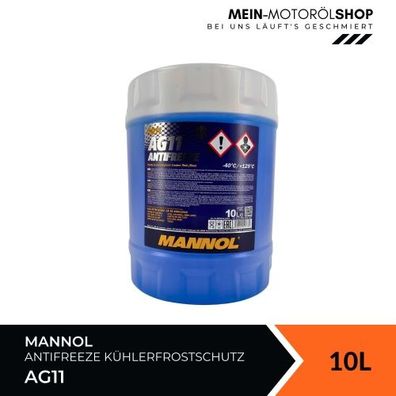 Mannol Antifreeze Kühlerfrostschutz AG11 (-40 °C) Longterm 10 Liter