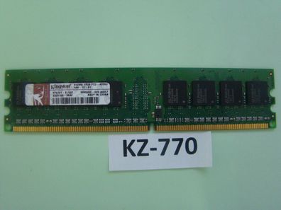 Kingston KF6761-ELG37' 512 MB DDR2-RAM PC2-4200U non-ECC #Kz-770