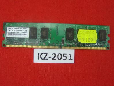 2GB PC2-6400U Deskotp PC Ram DDR2 800 Mhz CL5 #KZ-2051