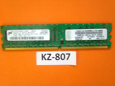 512 MB DDR2 RAM PC2-4200U DDR2-533 2Rx8 'Micron MT16HTF6464AY-53EB2' #KZ-807