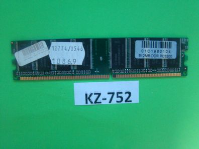 512MB DDR-DIMM RAM PC3200 400MHz CL2 Memory #Kz-752