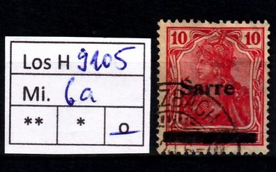 Los H9105: Saargebiet Mi. 6 a, gest.