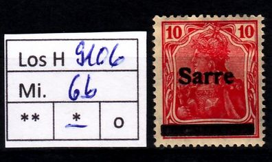 Los H9106: Saargebiet Mi. 6 b, gest.