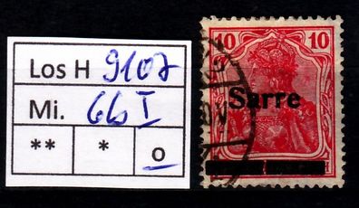 Los H9107: Saargebiet Mi. 6 b I, gest.