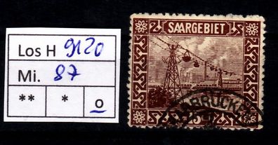 Los H9120: Saargebiet Mi. 87, gest.