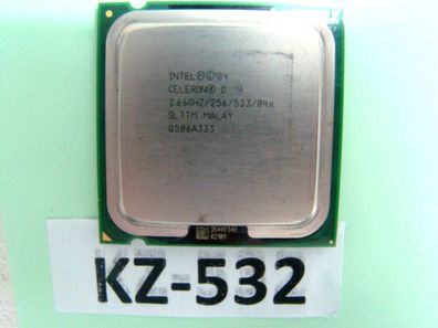CPU Intel Celeron D 330J SL7TM Socket 775 2,66 GHz L2: 256 FSB: MHz #KZ-532