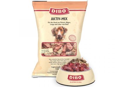 Dibo Aktiv-Mix Hundefutter tiefgekühlt 2000 g (Inhalt Paket: 8 Stück)