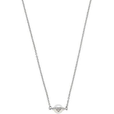 Stylish steel necklace with pearl EGS2837040