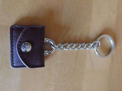 Schlüsselanhänger braune Tasche mit Einkaufschip von Tchibo