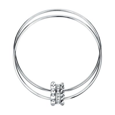 Modern steel bracelet with Insieme SAKM pendant - Diameter: 6 cm - S