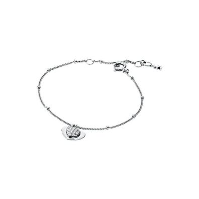 Romantic silver bracelet with heart MKC1118AN040