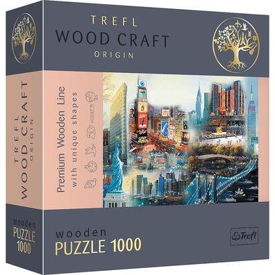 Trefl 20147 New York Collage 1000 Teile Holzpuzzle