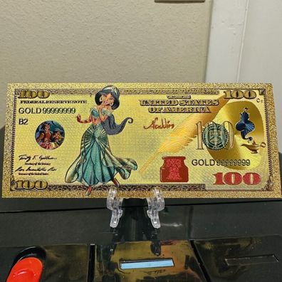 Sammler Goldfolie Banknote Prinzessin Jasmine (Aladdin) (GBA0103241)