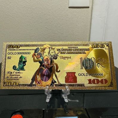 Sammler Goldfolie Banknote Rapunzel Zeichentrick (GBA0103244)