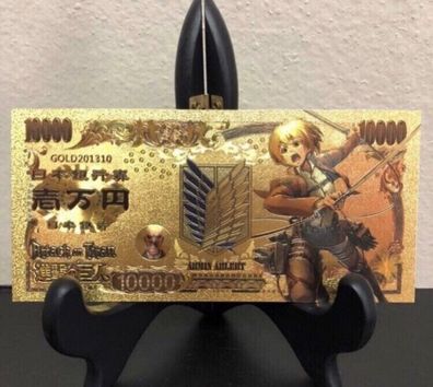 Sammler Goldfolie Banknote Armin Arlert Attack On Titan Zeichentrick (GBA0103253)