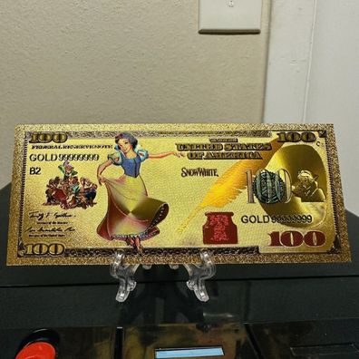 Sammler Goldfolie Banknote Snow White Zeichentrick (GBA0103258)