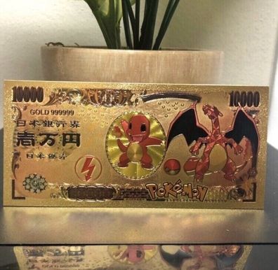 Sammler Goldfolie Banknote Charizard Pokemon Zeichentrick (GBA0103261)