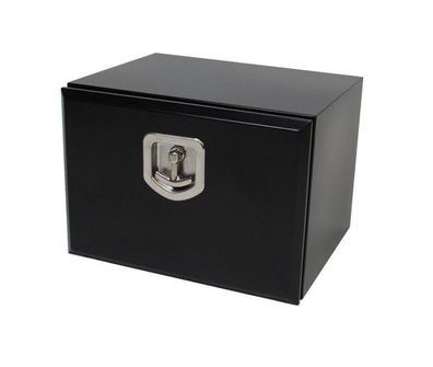 Werkzeugkasten schwarz pulverbeschichtet Gasdruckfeder am Deckel 500x500x550 mm