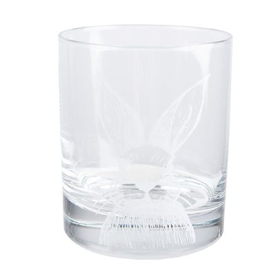 Clayre & Eef Wasserglas 300 ml Transparant Glas Kaninchen (Gr. Ø 7x9 cm / 300 ml)