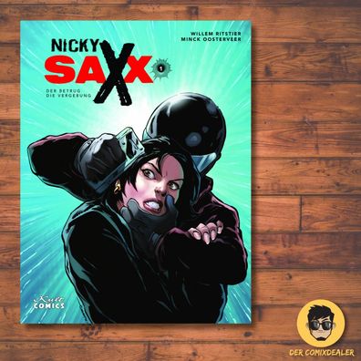 Nicky Saxx #1 / Comic / Krimi / Mystery / Album / Kult Comics / Abenteuer / NEU