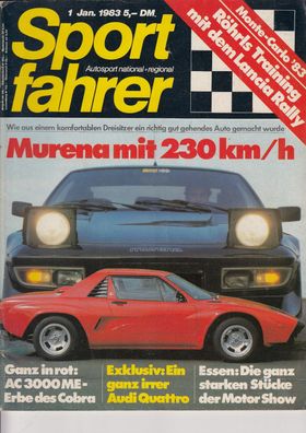 Sportfahrer 1 / 1983 - Murena, Monte Carlo, Opel Kadett, Audi 80, BMW 535i