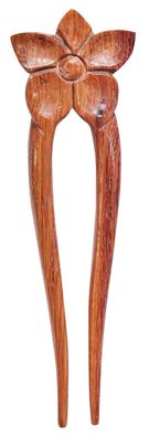 Holz-Haarnadel: Abstraktes handgemachtes Haar-Accessoire, 11,4cm