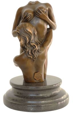 Bronzeskulptur Frau Akt Erotik Antik-Stil Bronze Figur Statue - 18cm