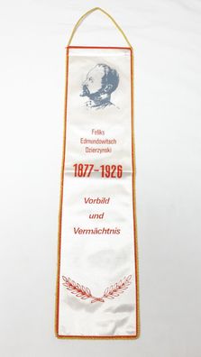 DDR Wimpel/ Banner Feliks Edmundowitsch Dzierzynski Vorbild und Vermächtnis