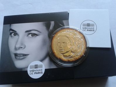 Original 10 euro 2022 PP Frankreich Grace Kelly 22,2g 999er Silber antique - RAR
