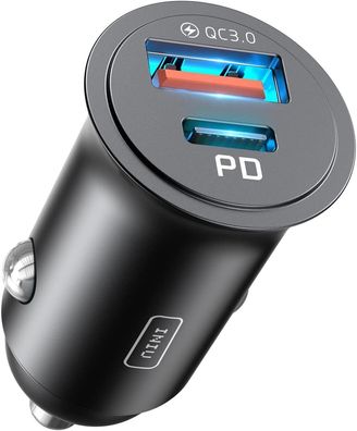 INIU Zigarettenanzünder Auto Pkw USB Adapter 30 Watt Steckdose 5A Schnellladung