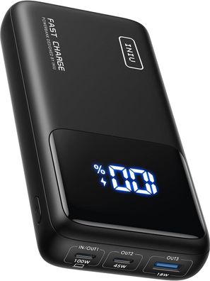 INIU Power Bank 100W 25000 mAh Powerbank Klein Stark USB-C iPhone Laptop Android