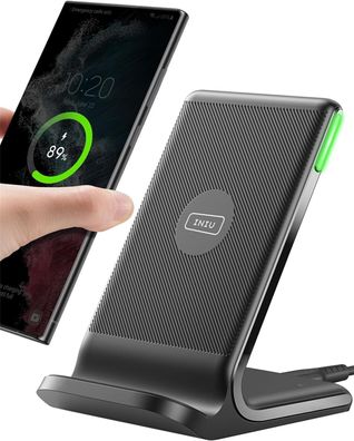 INIU Wireless Charger Stand 15W Induktive Ladestation Android iPhone Smartphone