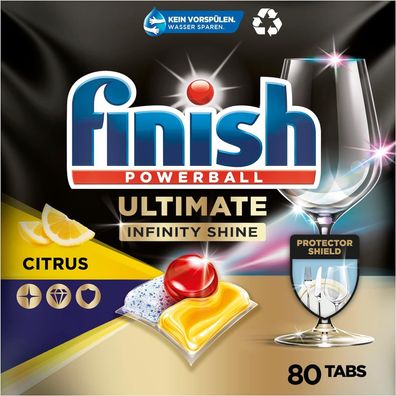 Finish Ultimate Infinity Shine Citrus Spülmaschinentabs Geschirrspültabs 80 Tabs
