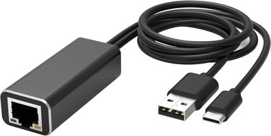 Waipu. tv Ethernet Adapter für waipu. tv 4K Stick USB-C RJ45 LAN Netzwerkadapter