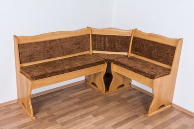Eckbank Kiefer massiv Vollholz Erlefarben Junco 244 - Abmessungen: 85 x 111 x 15