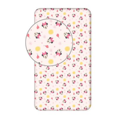 Minnie Mouse Spann-Bettlaken für Kinder | 90x200cm | 100% Baumwolle