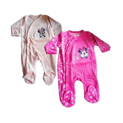 Minnie Maus Baby- & Kleinkind-Strampler | Rosa & Pink | 75% Baumwolle, 25% Polyest...