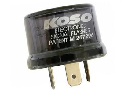 NEU KOSO Blinkerrelais Digital 12V Stecker mit 2 Pins inkl. Adapter max. 15A KD006020