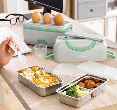Elektrische Thermo Lunchbox Essenwärmer Behälter Brotdose Heizung Dämpfen Kochen