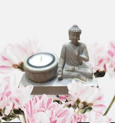 Buddha rechts Teelichthalter Kerzenhalter Kerzenständer Teelicht Halter