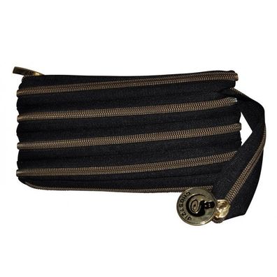 Handtasche Abendtasche Clutch Tasche Reißverschluss Farbe Bronze