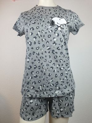 NEU Damen Pyjama Snoopy Peanuts Shorty Set kurzer Schlafanzug Gr. S, L + XL
