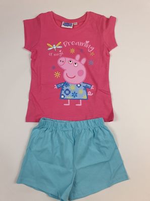 NEU Peppa Pig Wutz Schorty Set Pyjama Schlafanzug 98/104 110/116 122/128