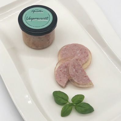 gekochte Mettwurst mit Geleemantel im Glas, Vesperwurst (2 Gläser á 190 gr.)