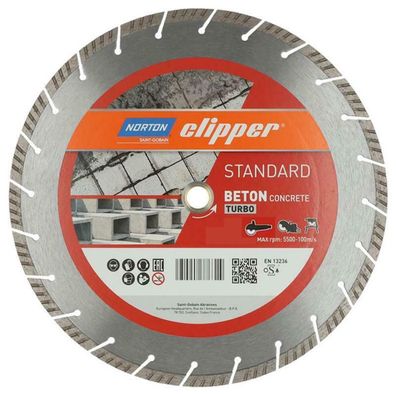 Norton Clipper Diamanttrennscheibe Standard BETON TURBO 350x25,4/20 mm 70184608582