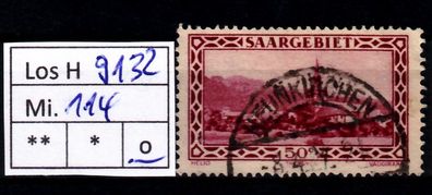 Los H9132: Saargebiet Mi. 114, gest.